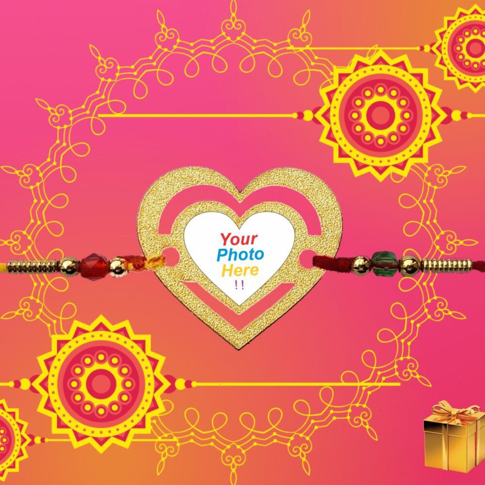 Wooden Heart Rakhi